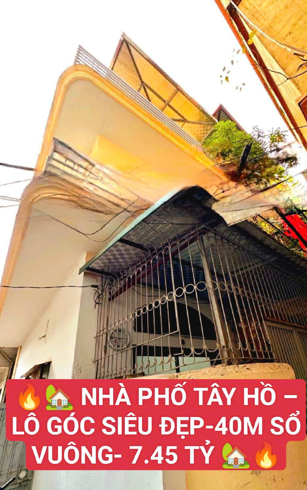 Tây Hồ- Hoàng Hoa Thám- Lô góc- 40m sổ vuông- Khu vực phân lô-Ở sướng-7.45 tỷ