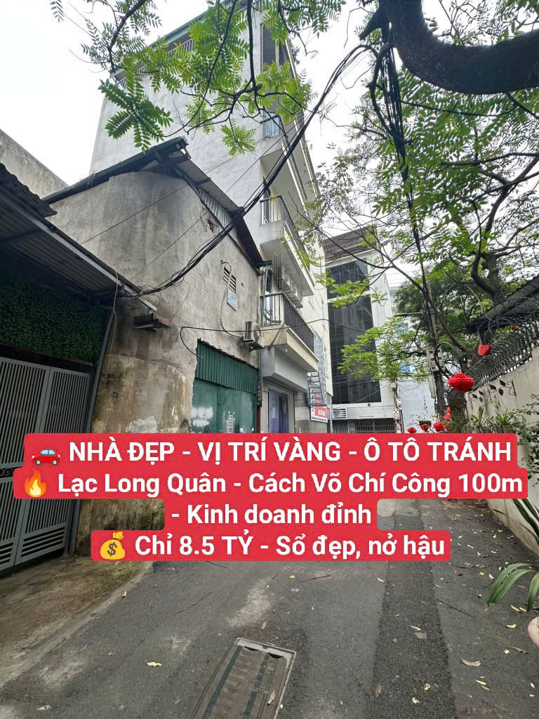 Tây Hồ- Lạc Long Quân -Đầu tư- Nhà đẹp- Ô Tô tránh- Sổ vuông đẹp- 8.5 tỷ