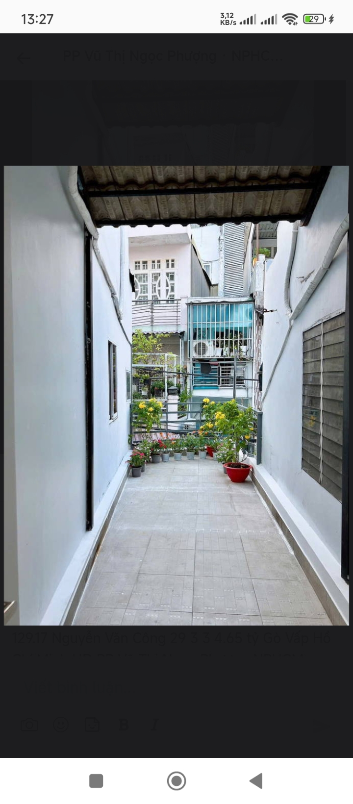 Bán nhà hẻm Ngõ Ô Tô Đường Nguyễn Văn Công p3 quận Gò Vấp TP HCM. DT 29M2. Giá hót 4Tỷ 65