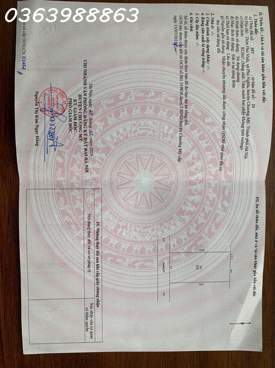 bán đất phú nghĩa chương mỹ 82m