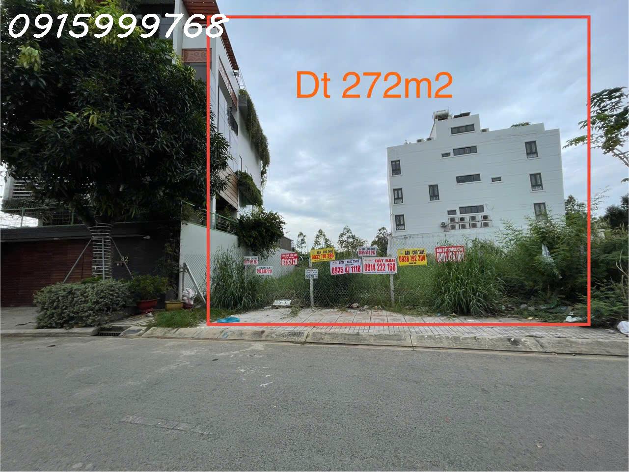 Lô Biệt Thự Bờ Sông Kdc Phú Mỹ,Q7, nhìn sang PMH, dt 272m2.Ngay công viên bờ sông thoáng mát, GPXD 4 Tầng, giá 27 tỷ