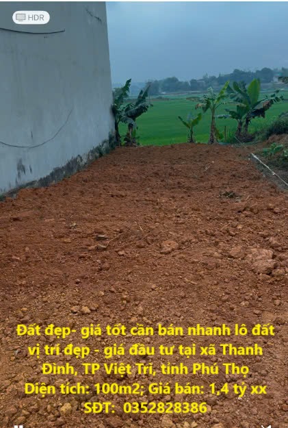 Đất đẹp- giá tốt cần bán nhanh lô đất vị trí đẹp - giá đầu tư tại TP Việt Trì, tỉnh Phú Thọ
