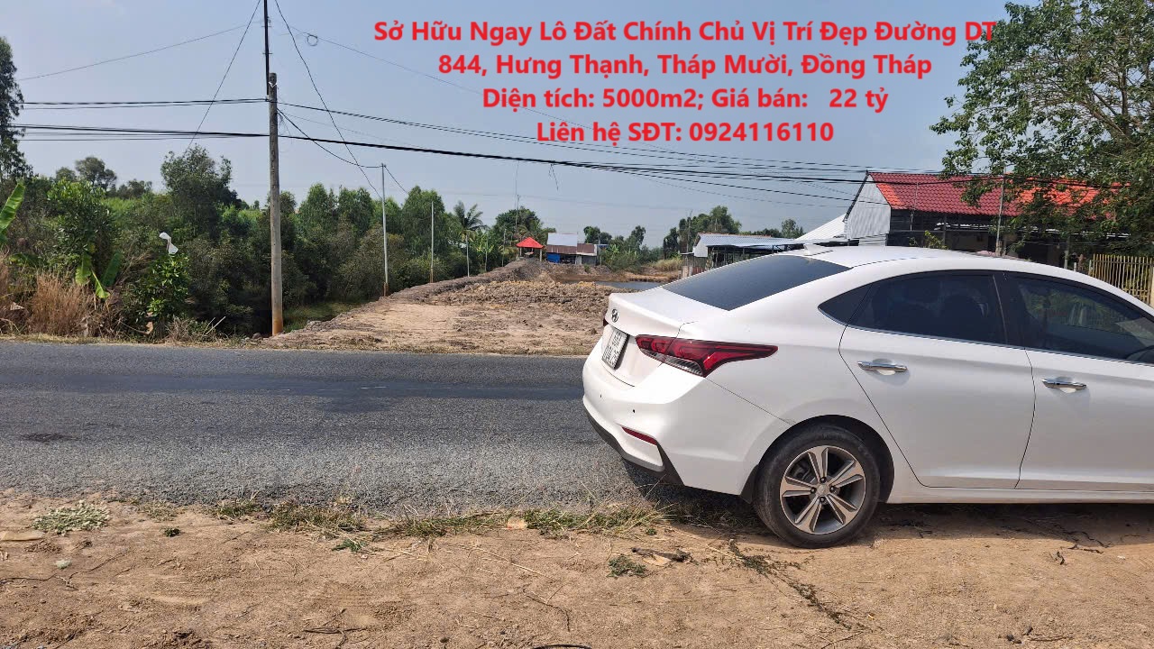 Sở Hữu Ngay Lô Đất Chính Chủ Vị Trí Đẹp Đường DT 844, Hưng Thạnh, Tháp Mười, Đồng Tháp