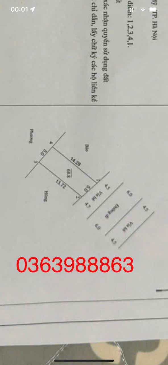 CC cần bán lô đất tại TT xuân mai chương mỹ 68.8m