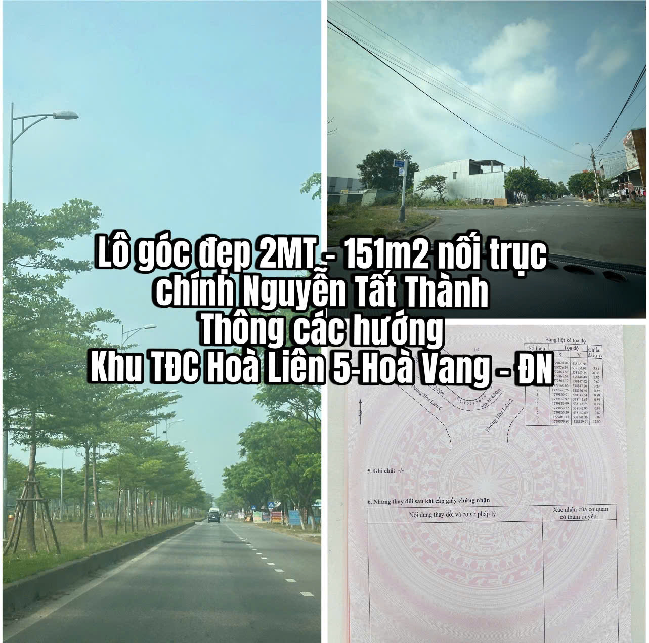 SIÊU PHẨM - CHÍNH CHỦ BÁN NHANH LÔ GÓC 2MT - 151M2 - NỐI TRỤC CHÍNH NGUYỄN TẤT THÀNH - KHU TĐC HÒA LIÊN 5, HÒA VANG, ĐÀ