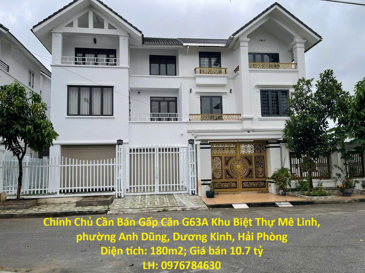 Chính Chủ Cần Bán Gấp Căn G63A Khu Biệt Thự Mê Linh, phường Anh Dũng, Dương Kinh, Hải Phòng