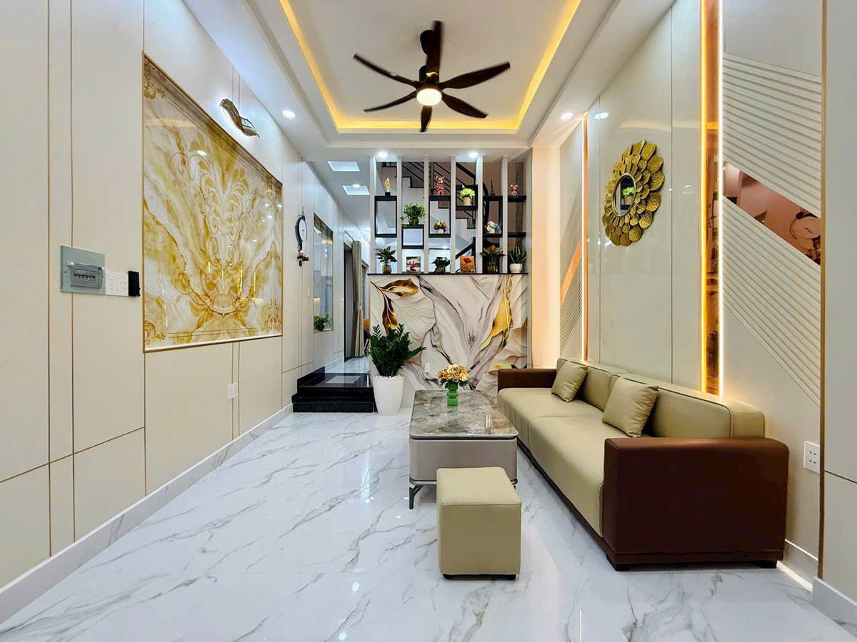 Nhà 4 tầng hẻm xe tải Bùi Quang Là – 64m² – 6PN – 8.38 tỷ TL – Ở và làm VP cực tiện