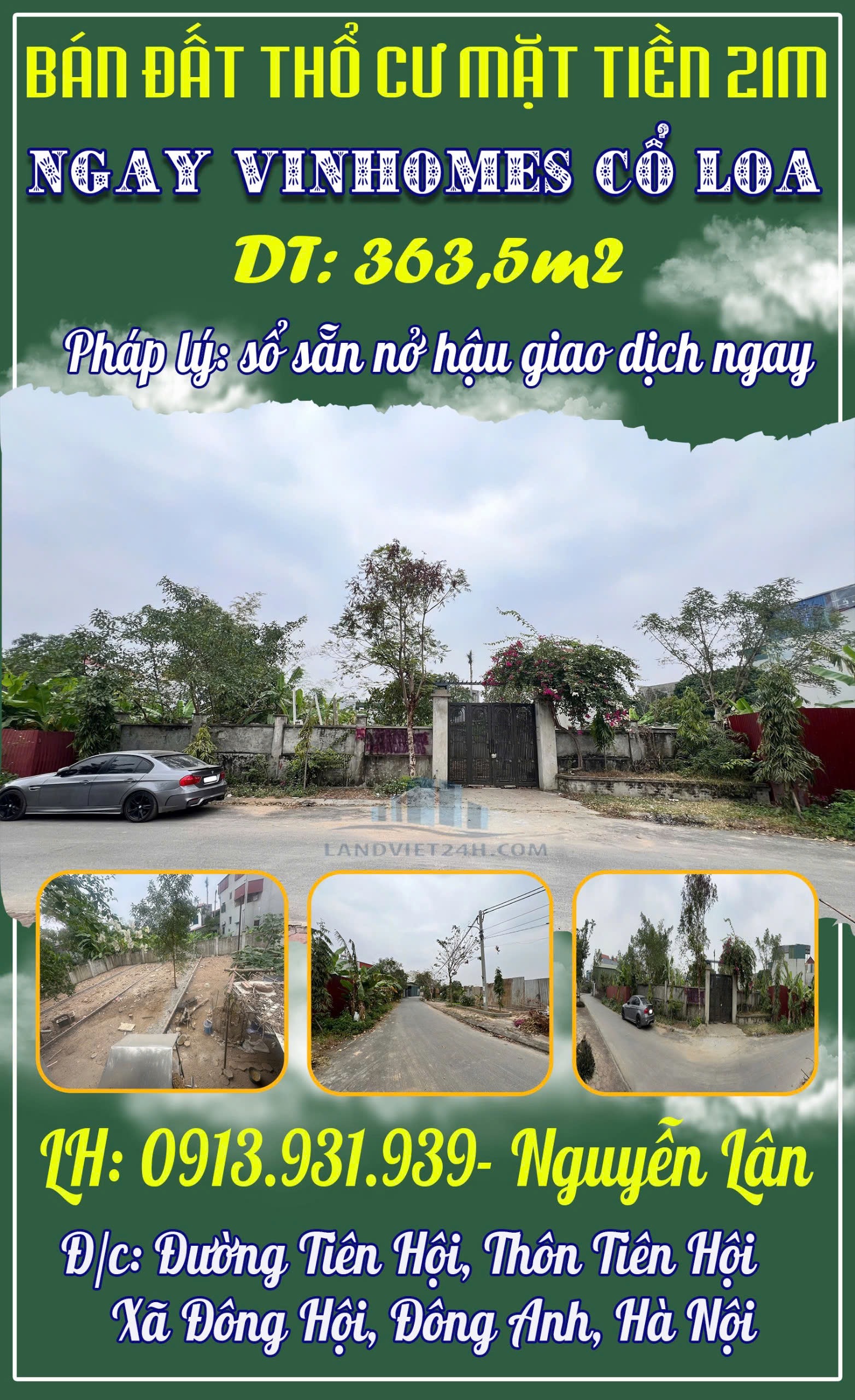 ĐẤT THỔ CƯ - HÀNG XÓM VINHOME GLOBAL GATE