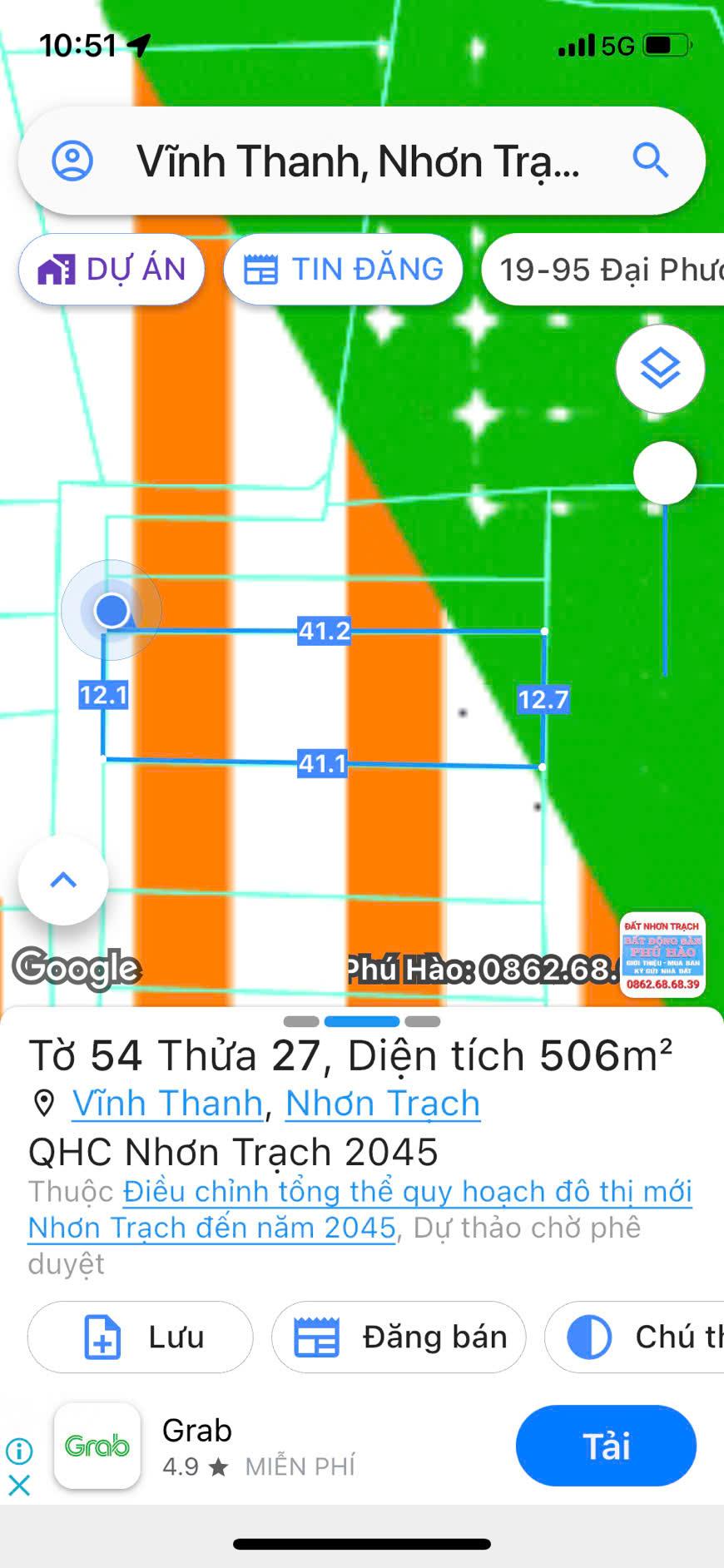 HÓT HÒN HỌT 506M2, 121M2 THÔ CƯ , CHỈ VỚI 5 TỶ 600 TRIỆU ĐƯỜNG OTO, SỔ HỒNG CHÍNH CHỦ ! SADOLAND - THẢO ĐIỀN NHƠN TRẠCH.