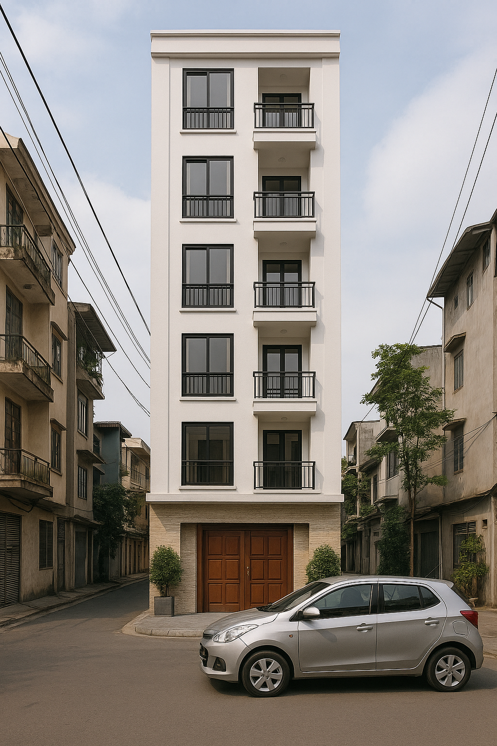 Bán nhà phố Lê Thanh Nghị,Hai Bà Trưng DT80m ôtô đỗ cửa gần ĐH Xây Dựng phù hợp vừa ở vừa KD giá 18,7 tỷ