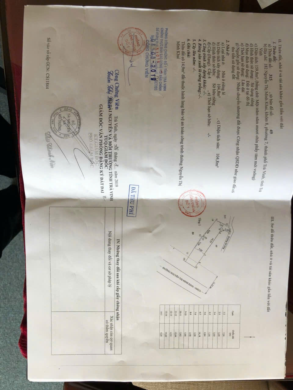 Bán Nhà 1 Lầu Tại Mặt Tiền Nguyễn Thị Minh Khai, Phường 7, TP Trà Vinh. Pháp Lý Đầy Đủ.