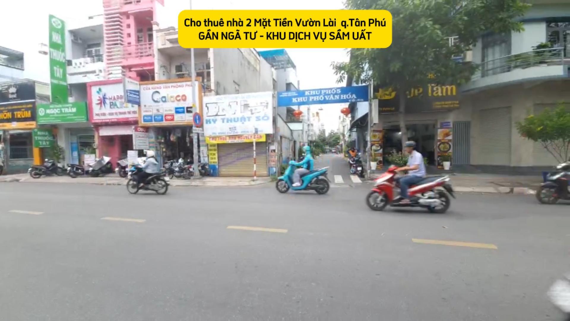 Cho thuê nhà 2 mặt tiền Vườn Lài 72m² - GẦN NGÃ TƯ -KHU DỊCH VỤ SẦM UẤT