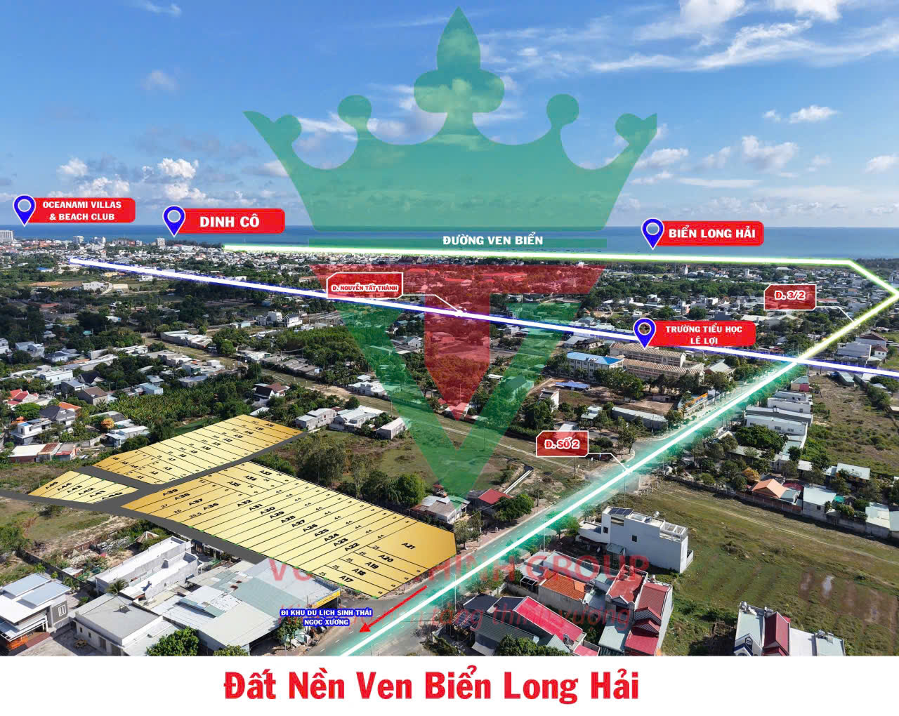 Sỉ 45 lô full thổ cư đường 3/2 ven biển long hải bà rịa-vũng tàu 160 tỷ