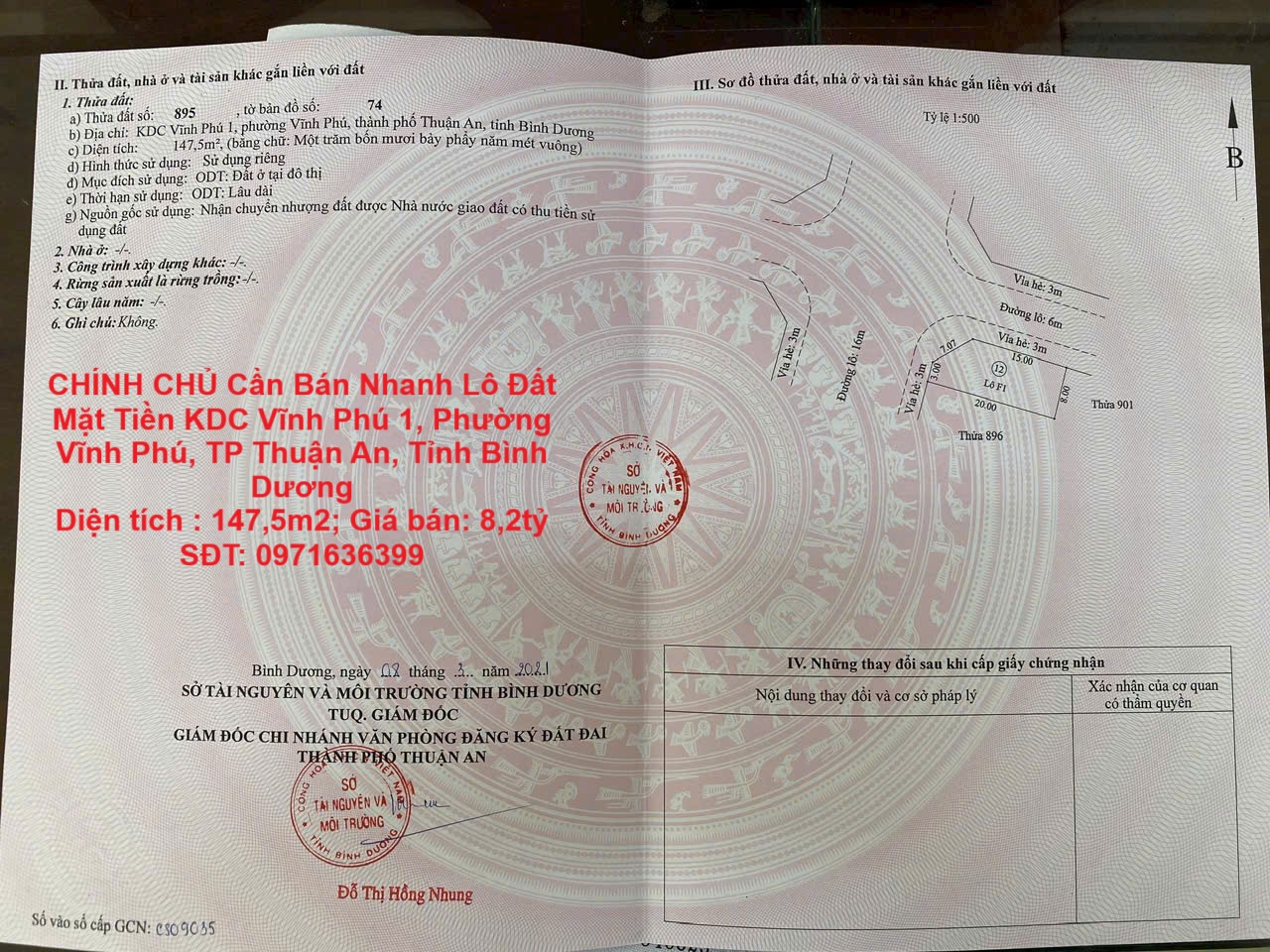 CHÍNH CHỦ Cần Bán Nhanh Lô Đất Mặt Tiền hiện có nhà cấp 4 chắc chắn đang cho thuê 10tr/1 tháng Vị Trí Tại TP Thuận An,