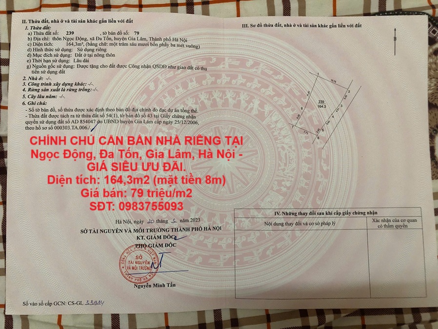 CHÍNH CHỦ CẦN BÁN NHÀ RIÊNG TẠI Ngọc Động, Đa Tốn, Gia Lâm, Hà Nội - GIÁ SIÊU ƯU ĐÃI.