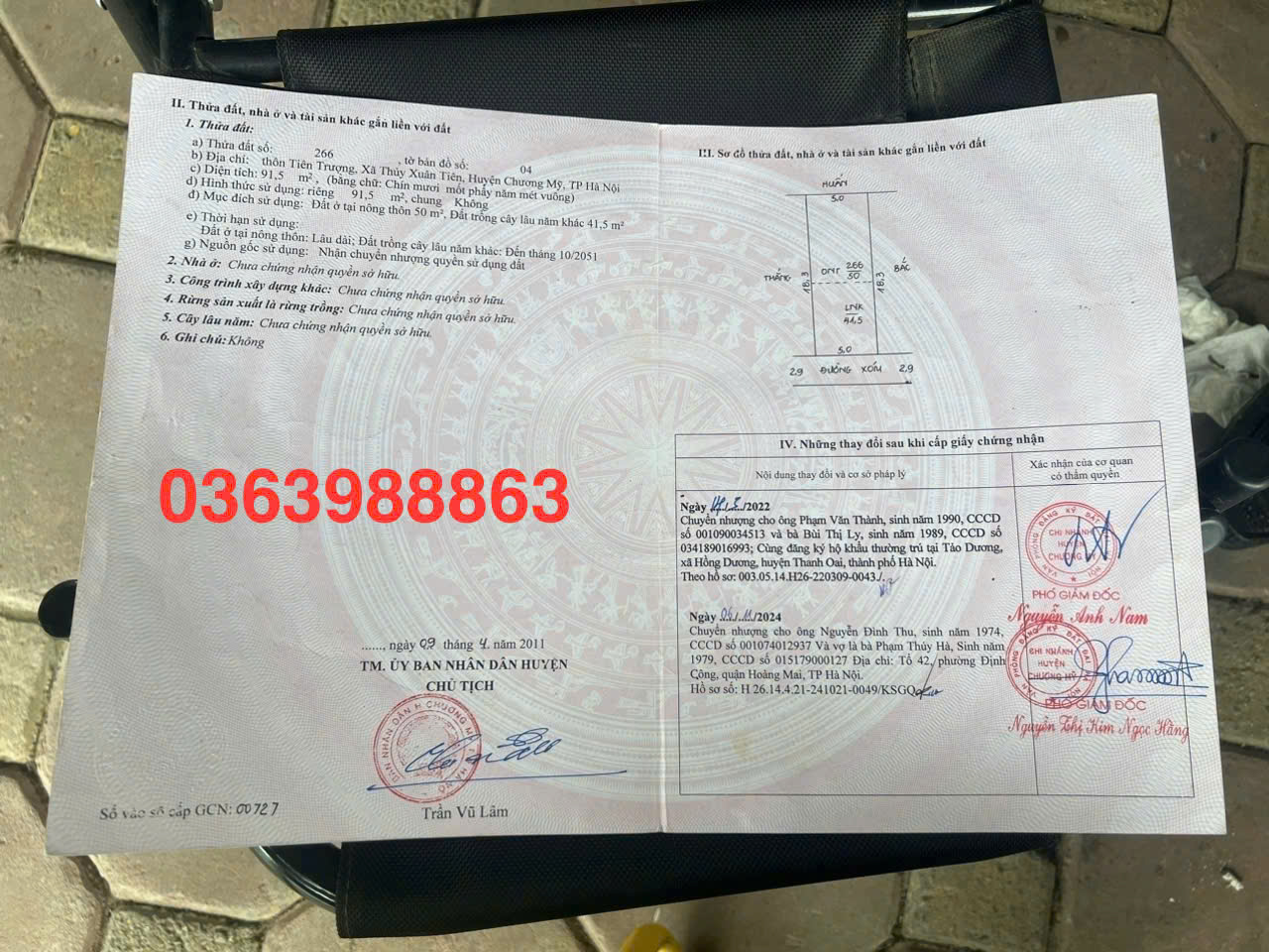 Chính chủ cần sang nhượng lô Đất hơn 90m tại Tiên Trượng , Thuỷ Xuân Tiên , - cách quốc lộ 6 đang thi công dai đoạn