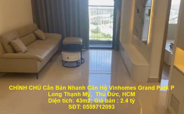 CHÍNH CHỦ Cần Bán Nhanh Căn Hộ Vinhomes Grand Park - Khu Rainbow Siêu Đẹp - Gía Tốt P. Long Thạnh Mỹ