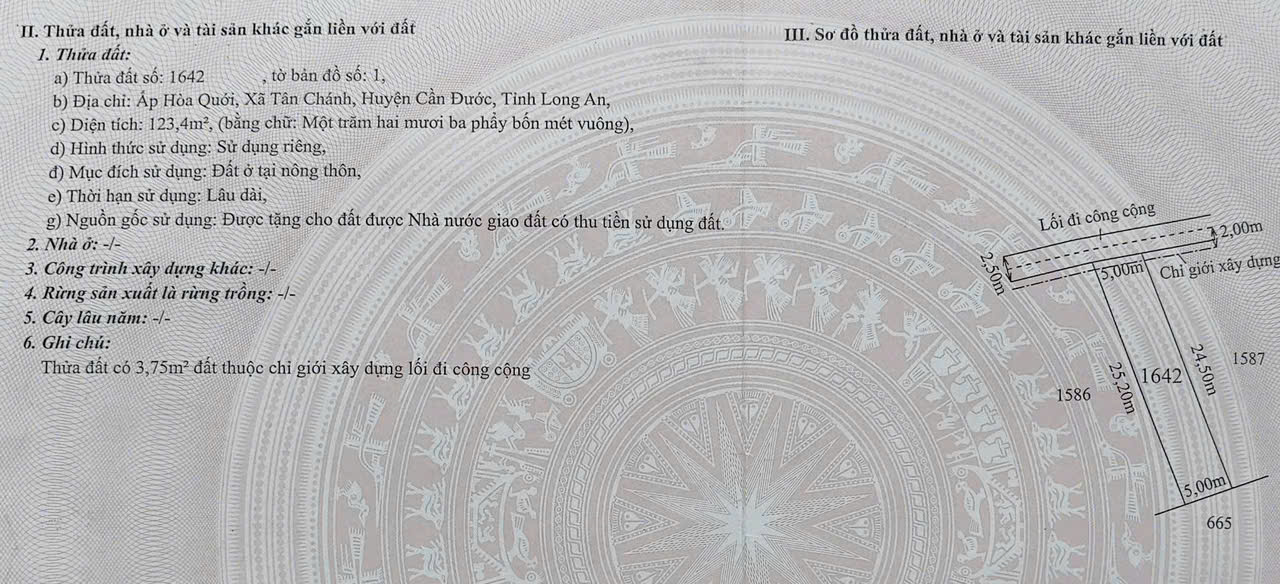 CHÍNH CHỦ BÁN ĐẤT ĐẸP - ĐẦU TƯ SINH LỜI - - Vị Trí Tại : - Xã Tân Chánh - Huyện Cần Đước - Tỉnh Long An