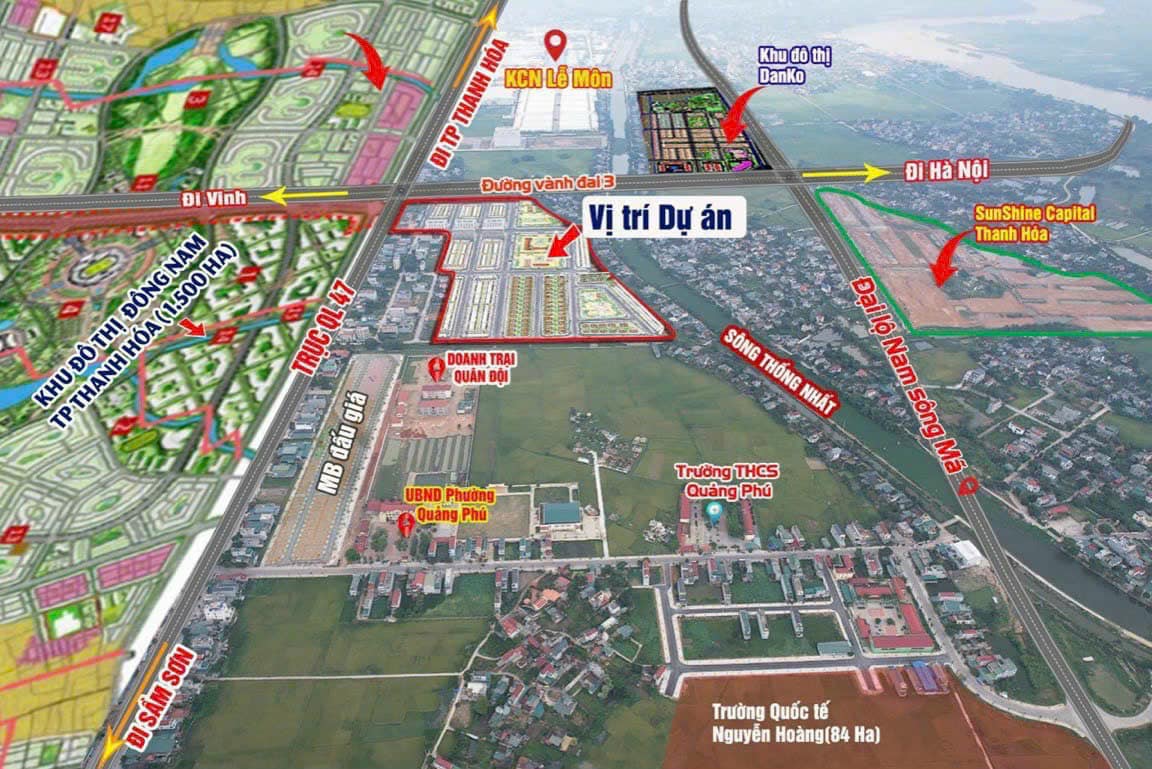 CC Bán Đất MB83 Xã Quảng Phú - TP Thanh Hoá, Cạnh Quốc Lộ 47, Lô Góc DT: 88m, Giá: 27 Tr/m2