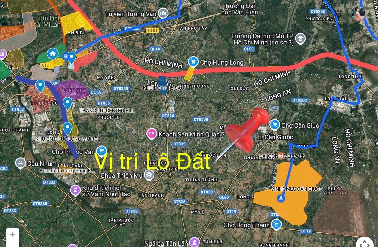 Đất 1.934m2.Mt 40m. tại ấp Lập Thành- Hoà Khánh Tây - Đức Hoà - Long An .Giá chỉ nhỉnh 4triệu/m2