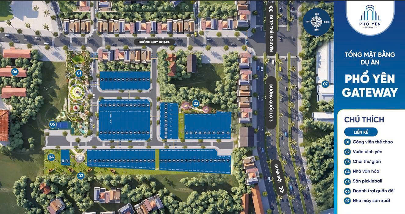 MÌNH CẦN BÁN LÔ ĐẤT DỰ ÁN PHỔ YÊN GATEWAY – PHƯỜNG TÂN HƯƠNG, TP PHỔ YÊN, THÁI NGUYÊN