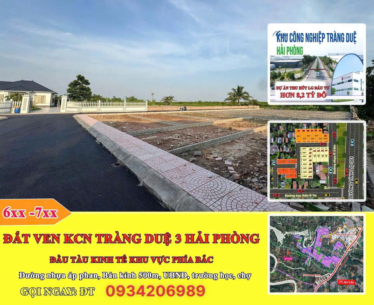 ĐẤT VỊ TRÍ ĐẸP - GIÁ TỐT - BÁN 24 LÔ ĐẤT Ven KCN TRÀNG DUỆ 3, HẢI PHÒNG