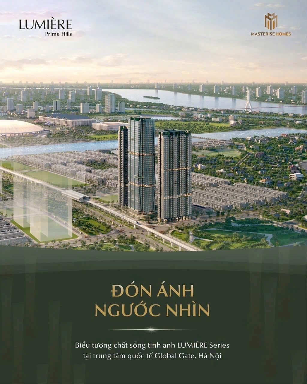 Căn hộ LUMIÈRE - Masterise Homes tại Vinhomes Cổ Loa – Trả chậm 10%/quý, miễn phí QL 24 tháng