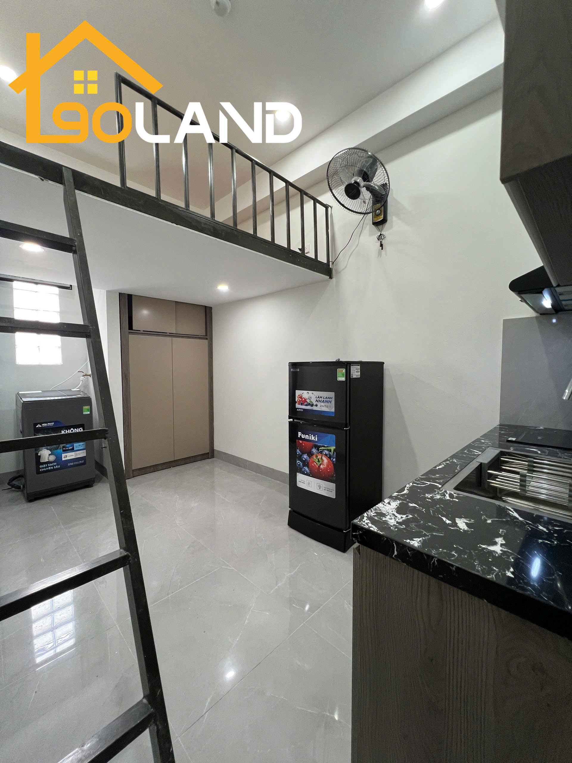 (Cực hiếm) Căn hộ Gác xép cao cấp 22m2 mới khai trương tại ngõ 168 Kim Giang - Có máy giặt riêng