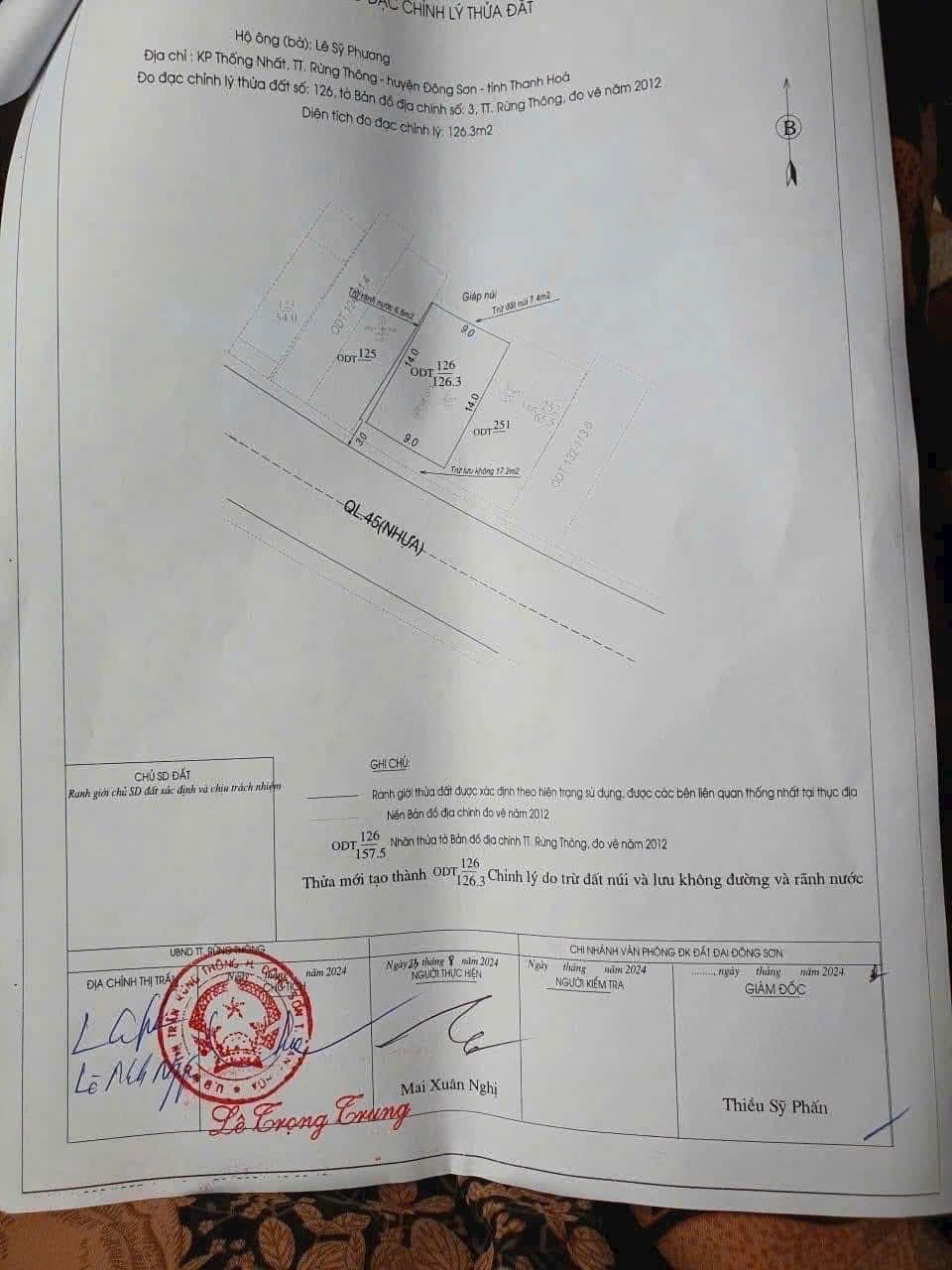 ĐẤT ĐẸP - CHÍNH CHỦ Cần Bán Tại Khu Phố Thống Nhất, Phường Rừng Thông, TP. Thanh Hóa, T. Thanh Hóa.