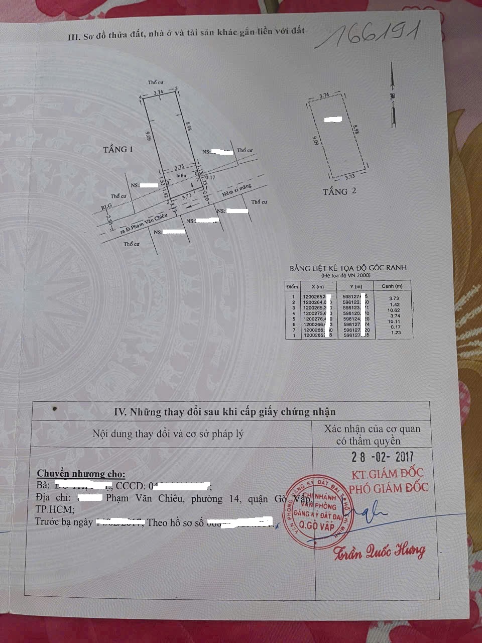 2 Tầng 44m2 có 4,250 tỷ Phạm Văn Chiêu Phường 14 Gò Vấp TP Hồ Chí Minh