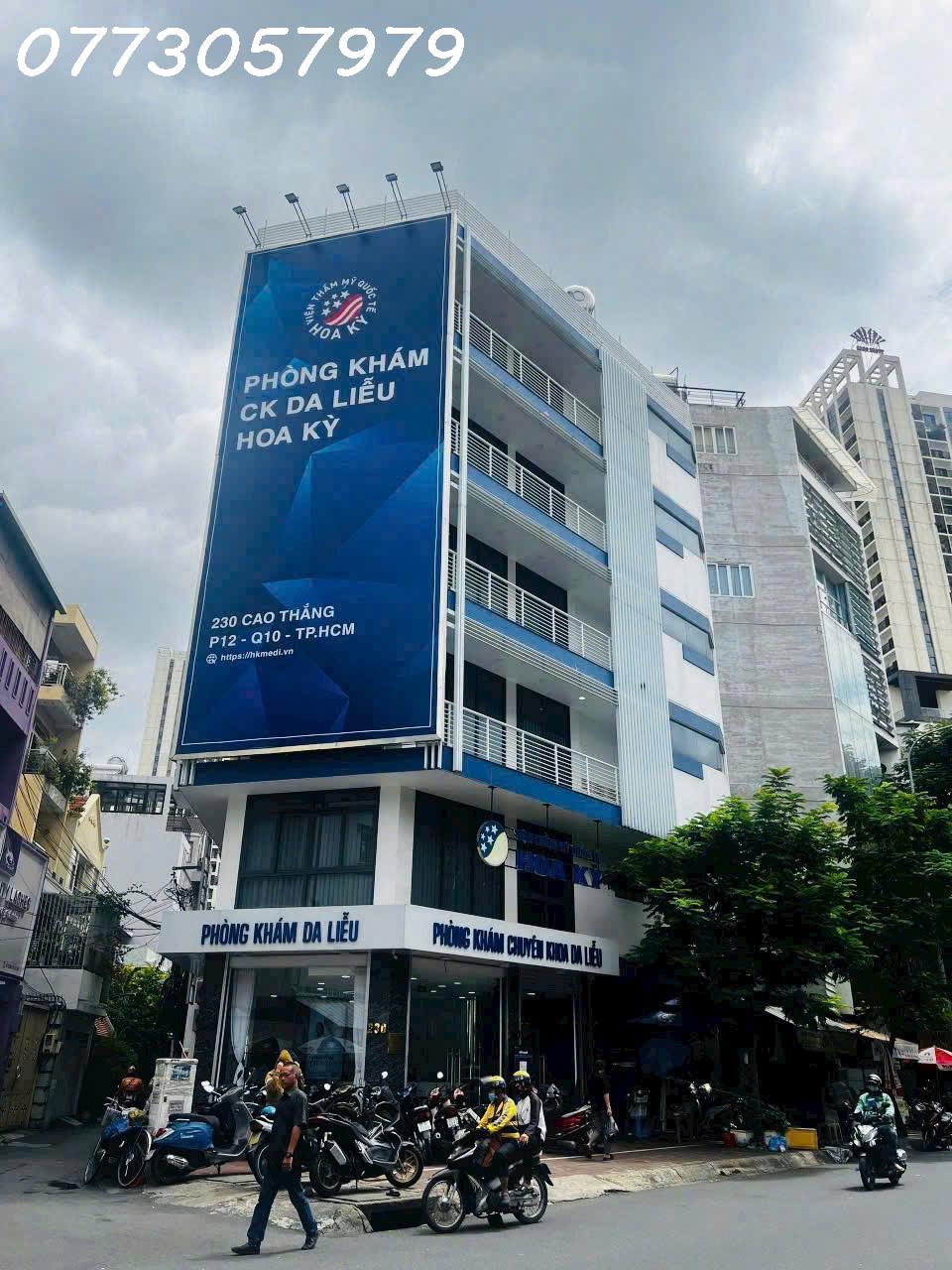 BÁN GÓC 2 MẶT TIỀN CAO THẮNG, P.12, Q.10 DT 15X15M, 6 TẦNG HĐ THUÊ 120TR GIÁ 48 TỶ