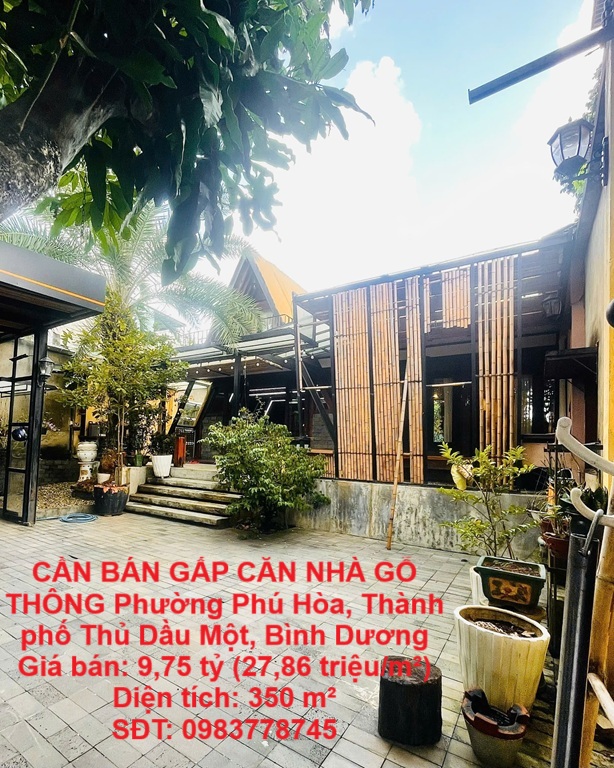 Gia đình đã về định cư tại Đà Nẵng, NAY CẦN BÁN GẤP CĂN NHÀ GỖ THÔNG!