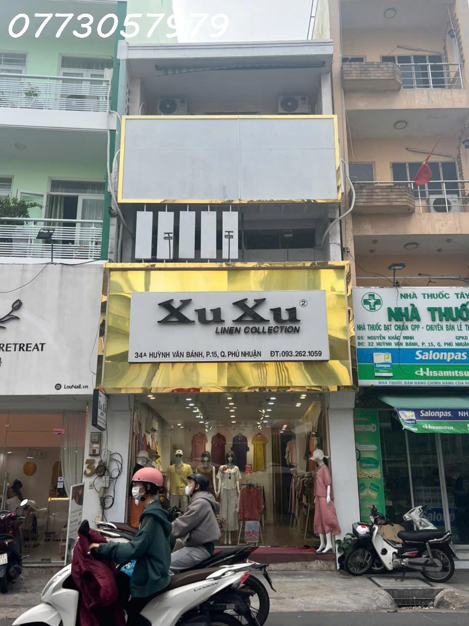 NHÀ MẶT TIỀN HUỲNH VĂN BÁNH P15, PHÚ NHUẬN. DT 5X20M, HĐ THUÊ 31TR. GIÁ 24.5TỶ