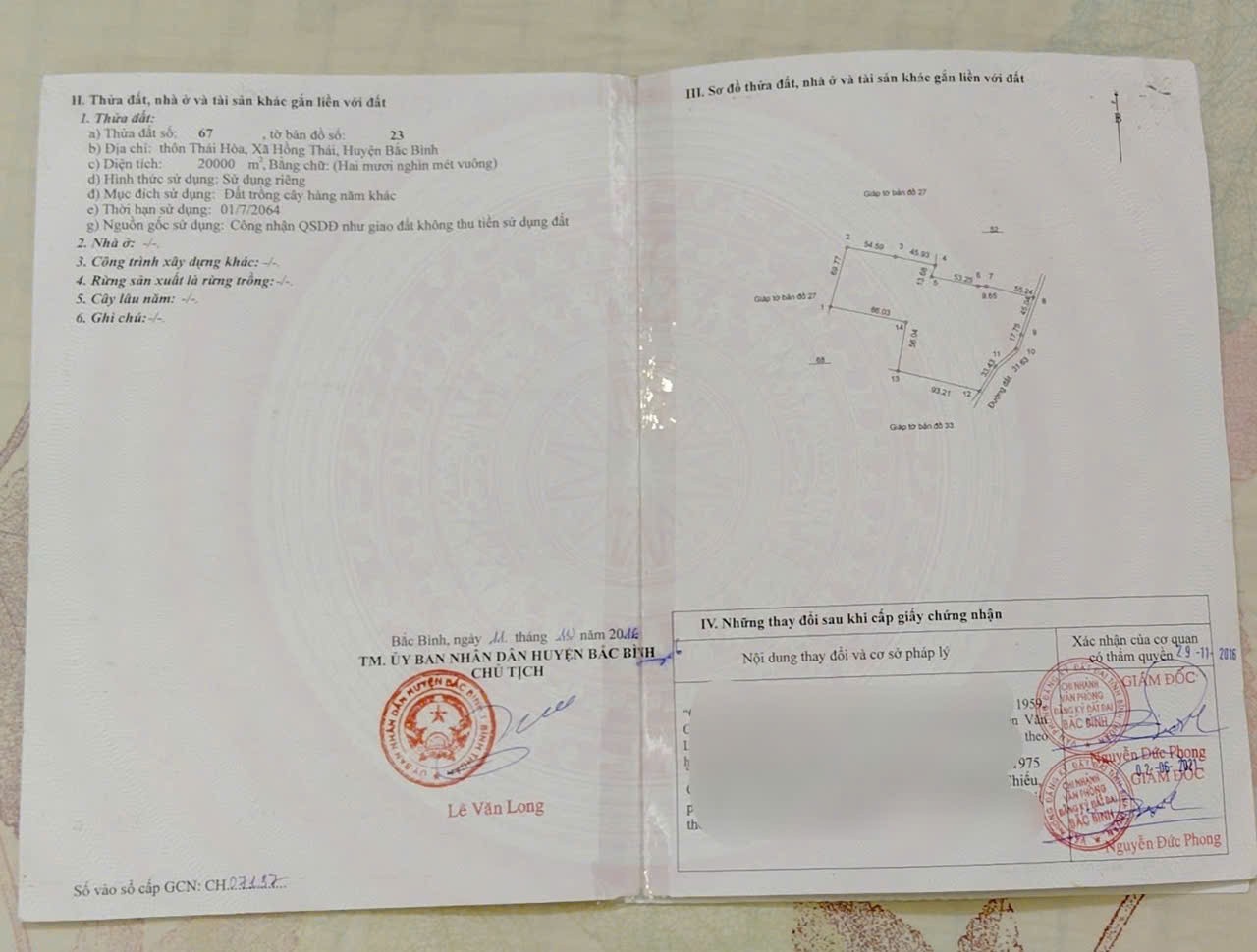 Đất Đẹp- Giá Tốt Chính Chủ cần bán nhanh 20000m2 đất vườn Xã Hồng Thái, Bắc Bình, Bình Thuận
