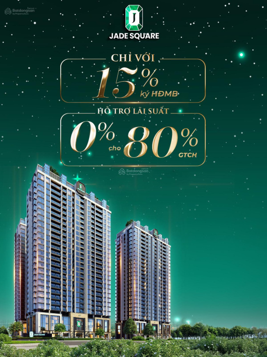 CĐT nhận booking dự án Jade Square Cổ Nhuế HTLS 0% 2năm, CK 2 - 10%