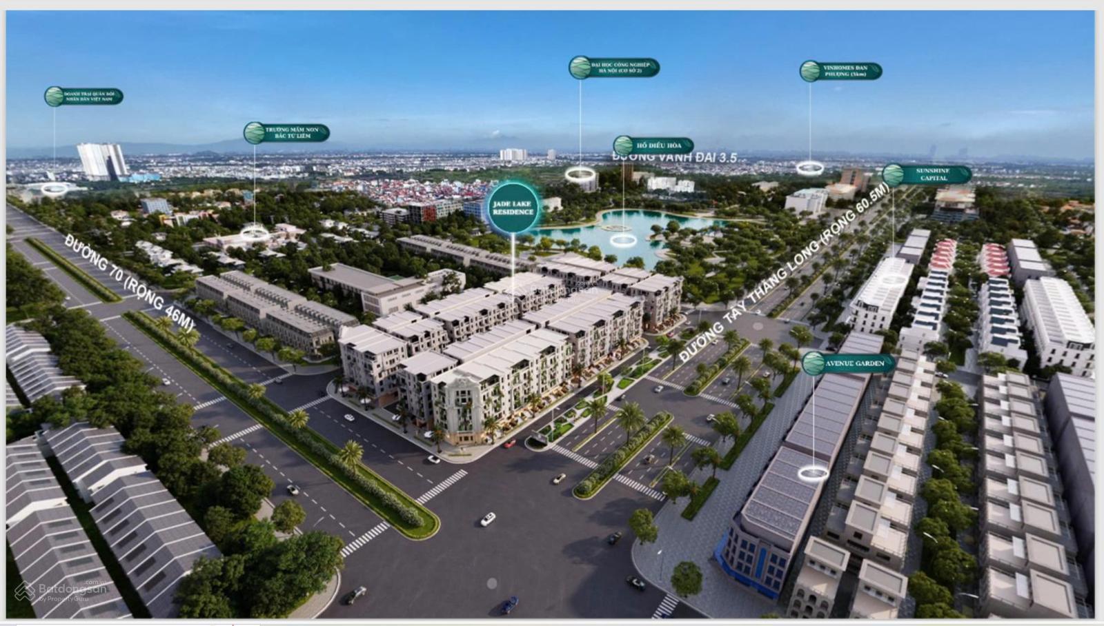 Bán Liền kề, Biệt thự Đường Đại Lộ Tây Thăng Long, Bắc Từ Liêm: 110m2. 6 tầng + hầm, 30 tỷ