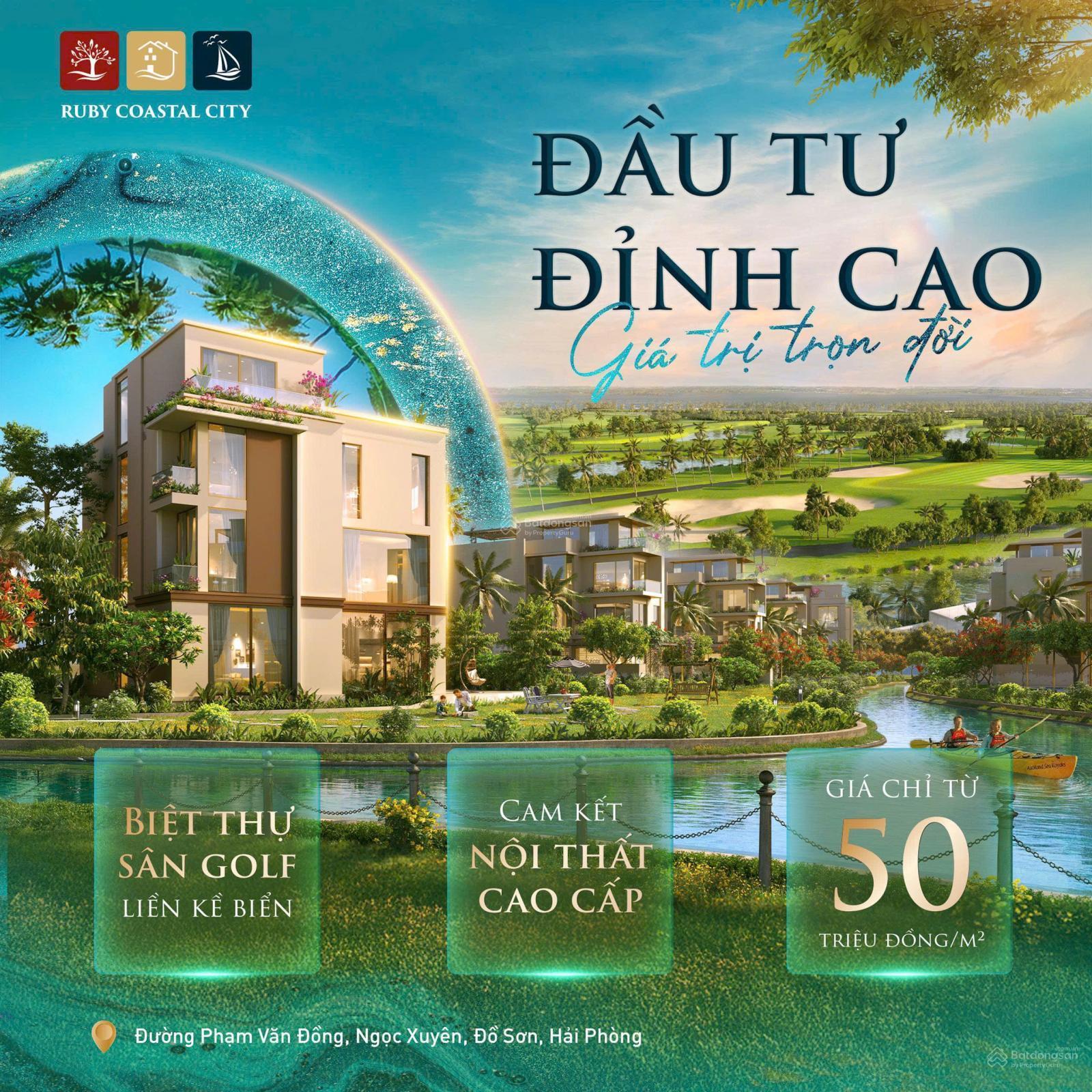 Bán biệt thự nghỉ dưỡng RUBY COASTAL CITY gần đồi Rồng cách biển Đò Sơn 2km