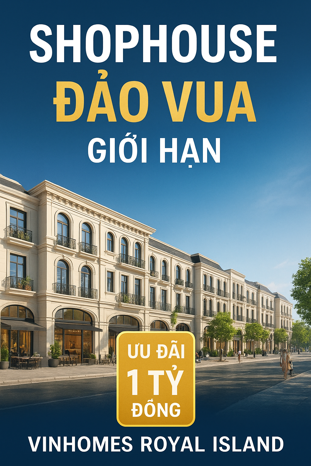 Bán Shophouse Đảo Vua ưu đãi 1 Tỷ nhanh tay sở hữu