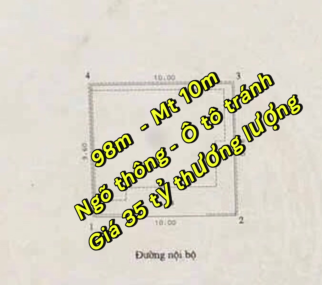 Bán Đất Tặng nhà 3 tầng Hoàng Quốc Việt - Cầu Giấy - 98m - Mặt Tiền 10m - 35 tỷ - ngõ thông - Ô Tô tránh - sổ Vuông. Liên hệ - 0978900664.