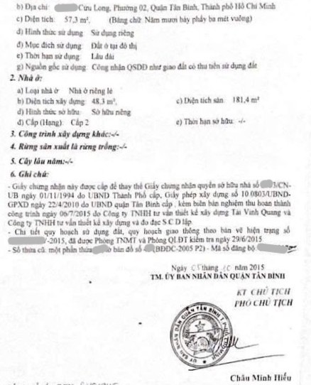 57M2 HXH CỬU LONG, 4 TẦNG, 4PN NHỈNh 8 TỶ