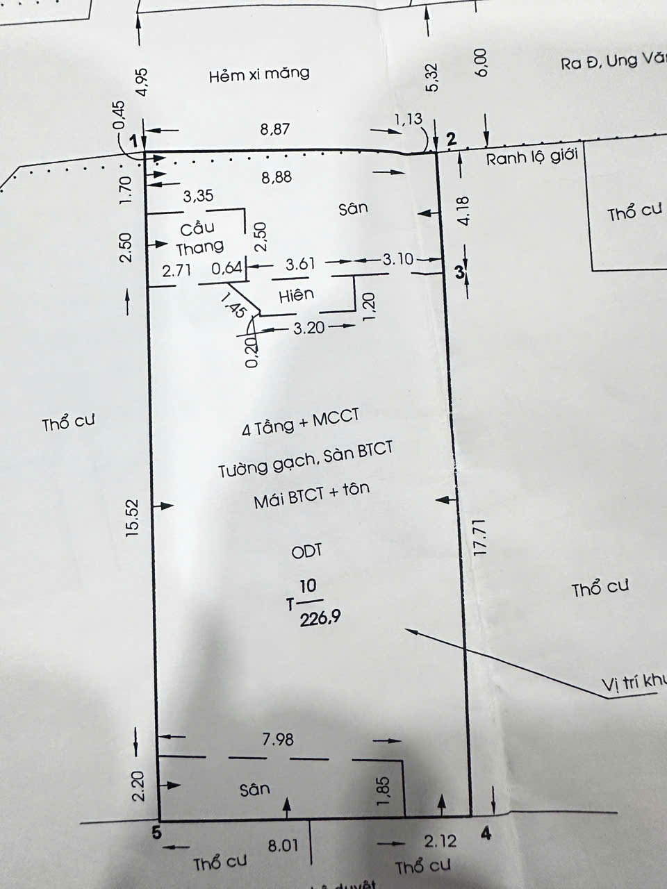 Bán Nhà Hẻm Xe Hơi 60/2/9 Ung Văn Khiêm, phường 25, quận Bình Thạnh