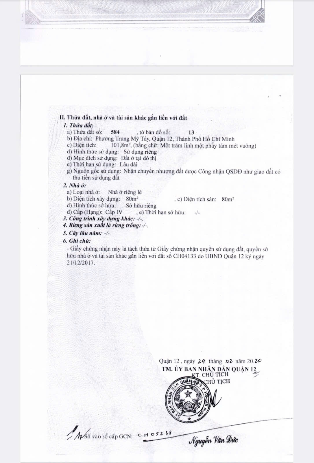 Mặt tiền Chợ Chó Trung Mỹ Tây 13, P. Trung Mỹ Tây, Tổng 270m² giá rẻ