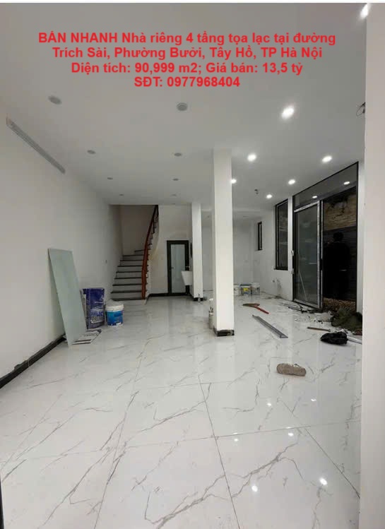 CẦN BÁN NHANH Nhà riêng 4 tầng tọa lạc tại đường Trích Sài, Phường Bưởi, quận Tây Hồ, TP Hà Nội