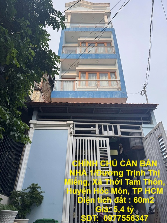 CHÍNH CHỦ CẦN BÁN NHÀ 1/Đường Trịnh Thị Miếng, Xã Thới Tam Thôn, Huyện Hóc Môn, TP HCM