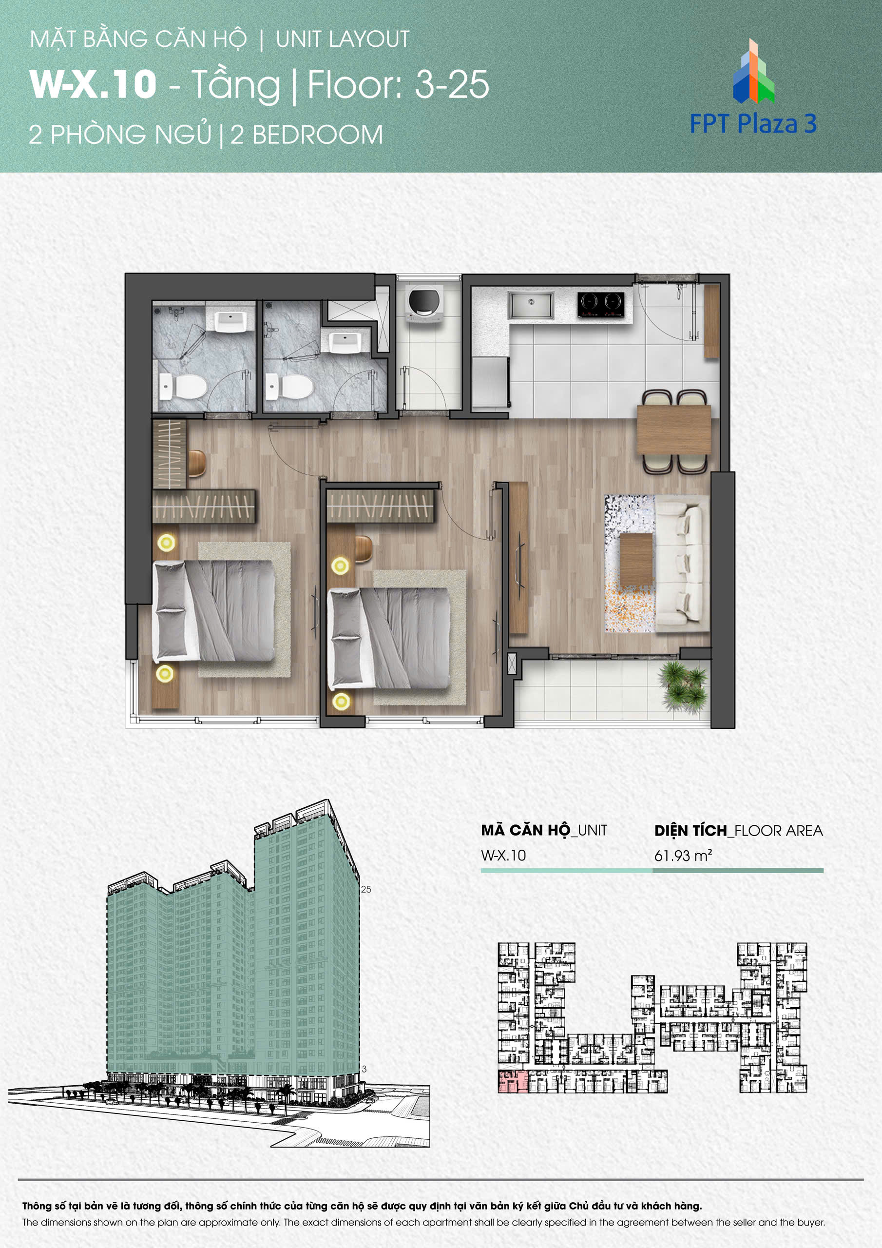 CHUYỂN NHƯỢNG CĂN HỘ 2PN+ 1 – VIEW QUẢNG TRƯỜNG TẠI PLAZA 3 ĐÀ NẴNG