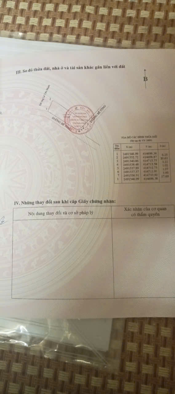 Chính chủ cần bán lô đất đẹp tại tổ 1, phường Duyên Hải, TP Lào Cai.