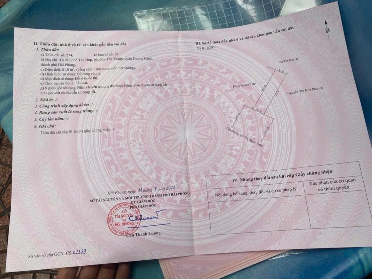 2 tỷ+ 80m2 Tân Thành Dương Kinh Zalo 0567222555