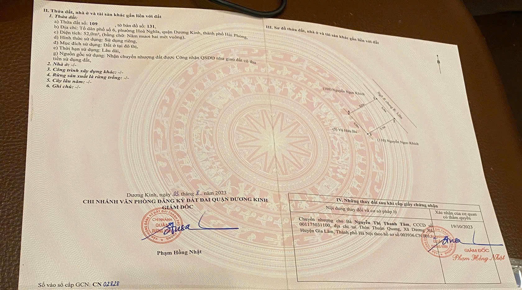 SIÊU PHẨM đất Hoà Nghĩa – Dương Kinh – Giá chỉ 6xx triệu