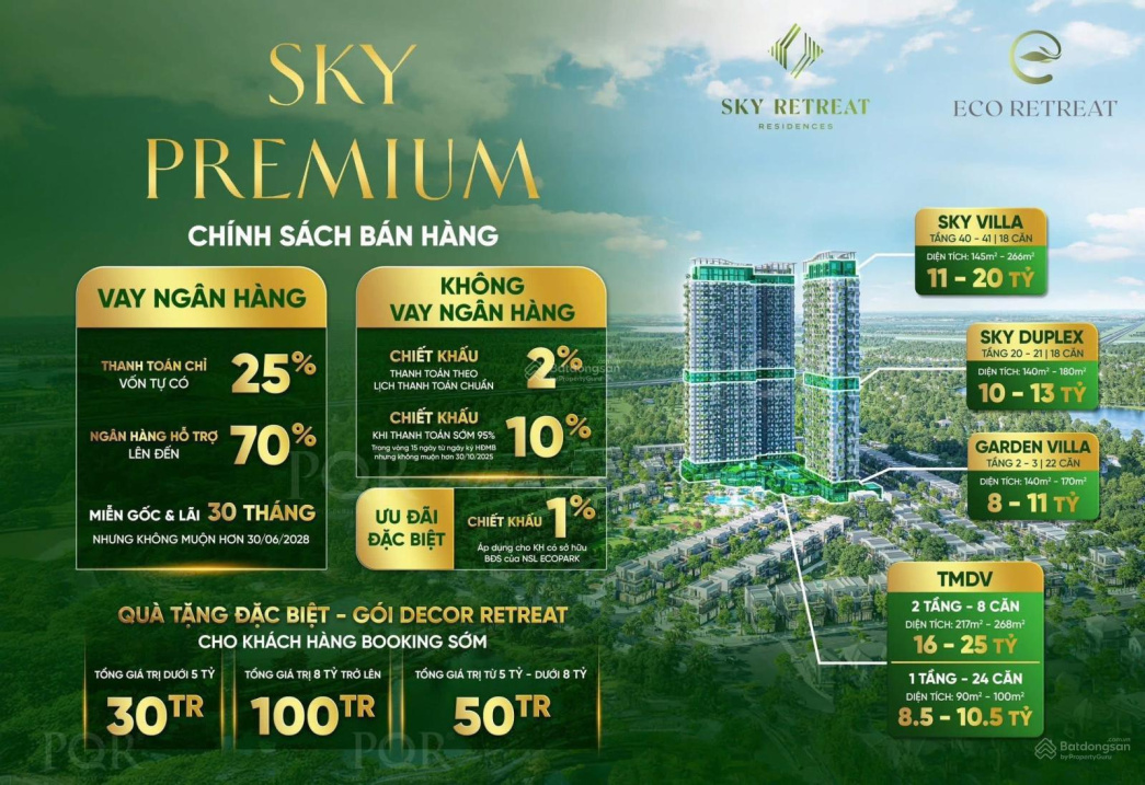 Căn hộ Ecopark Long An, Eco Retreat duplex 3,5 tỷ 60m2, căn hộ thông tầng Sky Premium, Garden Villa