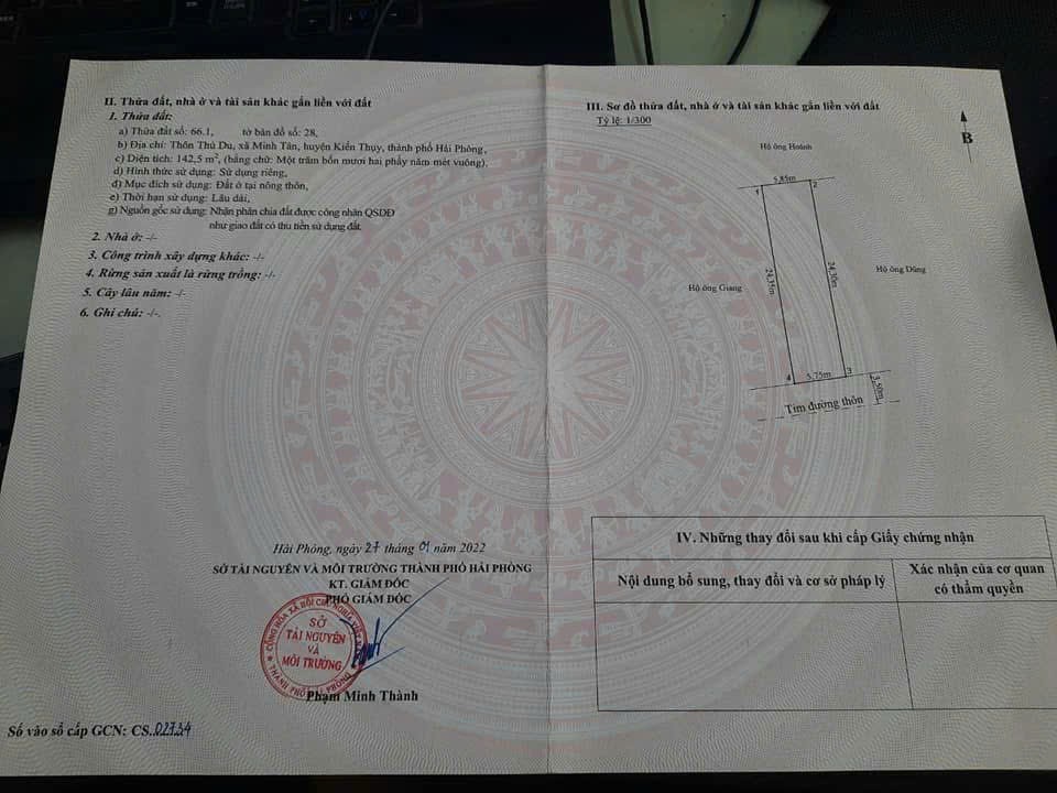 16,5 tr/m2 142.5m2 Vũ Vị Minh Tân Zalo 0567222555